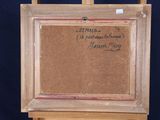 painting of a wooden easel with a message written on it
