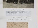 an old photo of a group of men standing in front of a building