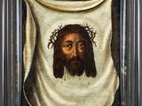 a painting of a man with a crown of thorns on his head