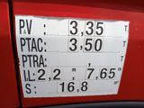 a close up of a sign on a red car