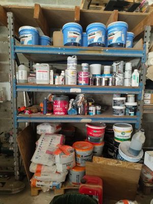 a room filled with lots of different types of paint