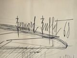 a black and white drawing of a plane on a sheet of paper