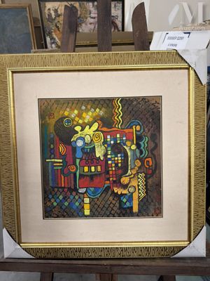 une image d'une image d'une peinture sur un chevalet