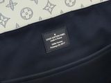 louis vuitton monograme messenger bag in black and white