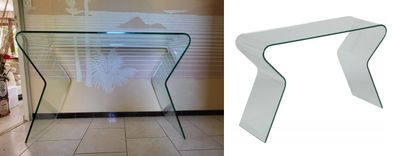 Console design GLASS MAISON ET STYLES- en verre courbé, dime…