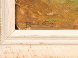 an image of a close up of a painting on a wall