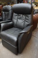 fauteuil relax en cuir noir - à commande électrique - en trè… (photo 2)