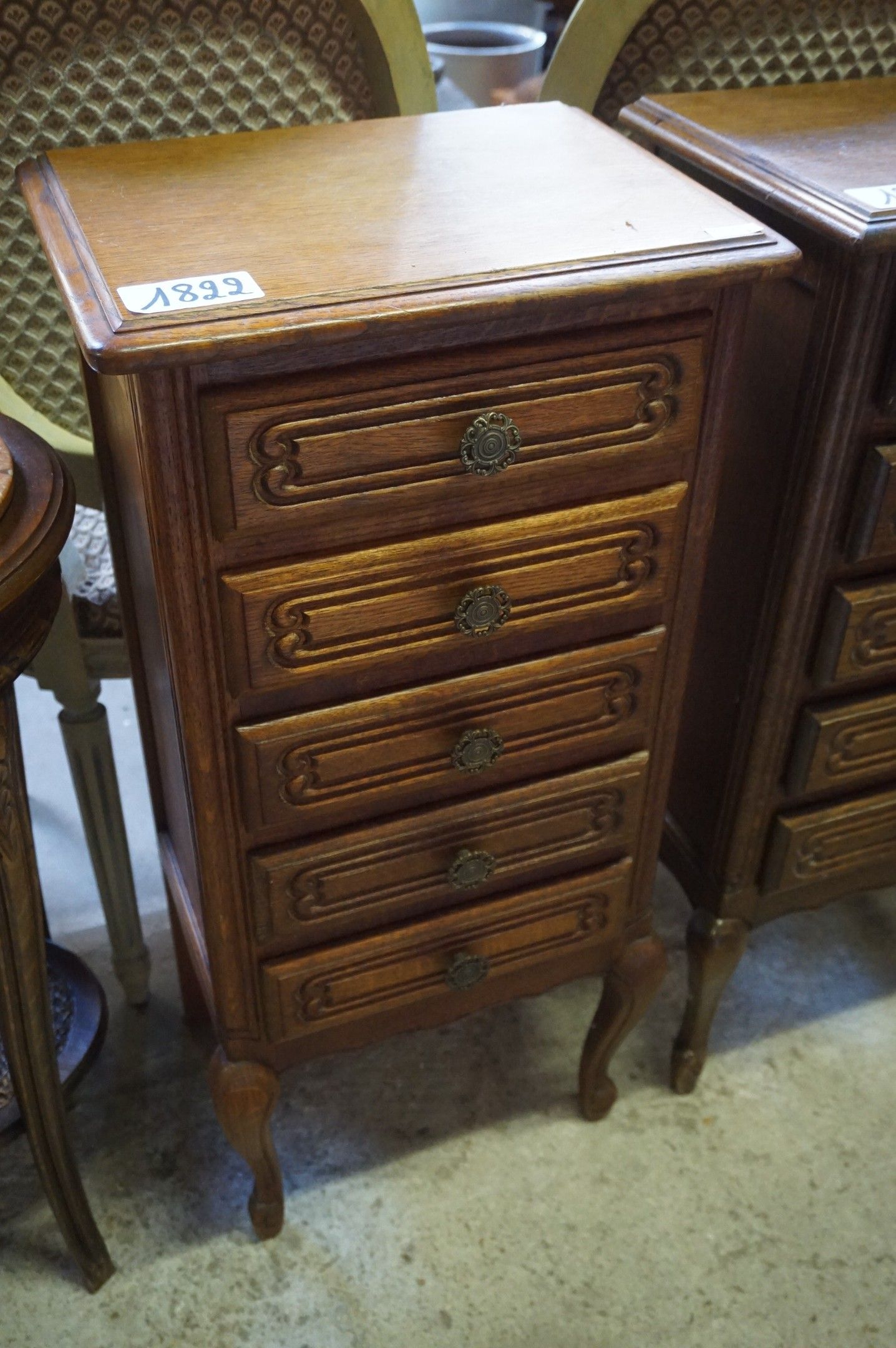 commode de style Louis XV - à 5 tiroirs - H : 81 cm L : 37 c…