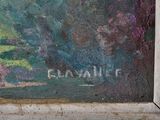 a picture of a painting of a landscape in a frame