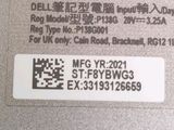 a label on the back of a laptop that says dell