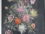 a picture of a picture of a bunch of flowers on the wall