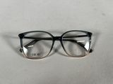 christian dior eyeglasses in black and gold with clear lenses