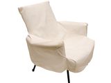 an image of a white chair with a white cover on it