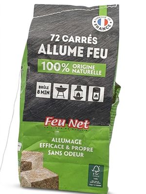 FEU NET - Ce sachet contient 72 carrés allume-feu naturels é…