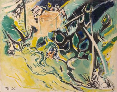une image d'un tableau représentant un homme à cheval