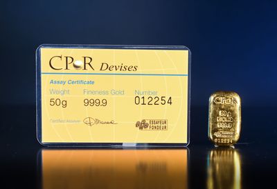 Trois lingots d'or titre : 999.9°/°° - Photo 1