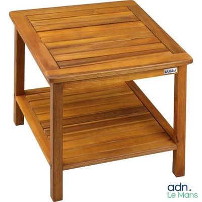 l'image d'une table en bois surmontée d'une étagère
