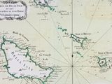 une vieille carte des îles britanniques et néo-zélandaises au milieu de l'océan