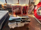 a table with a lot of things on it