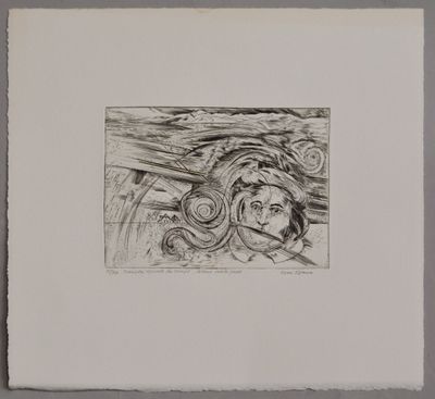 un dessin en noir et blanc représentant le visage d'une femme sur une feuille de papier