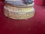 a statue of a man sitting on top of a pedestal
