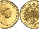 an image of a gold coin with a head of a man
