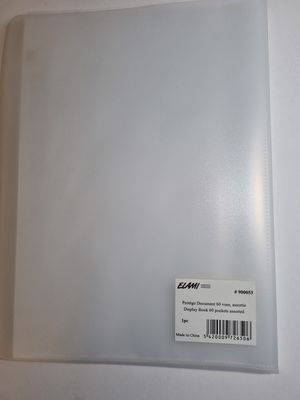 a picture of a white folder with a label on it