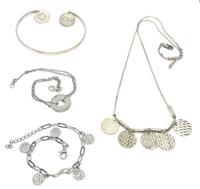 2 bracelets en argent 925ml dont un souple double chaîne à m…