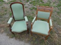 Fauteuil de style Directoire en noyer et fauteuil Voltaire, … (photo 4)