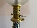 a lamp that is sitting on top of a table