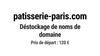 Nom de domaine patisserie-paris.