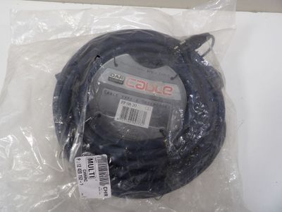 a close up of a black cable in a plastic bag
