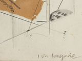 an image of a drawing of a man with a knife and a piece of paper in his hand