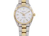 rolex lady ' s two - tone date watch with white dial