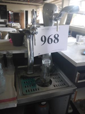 a table with a number sign on it in a room