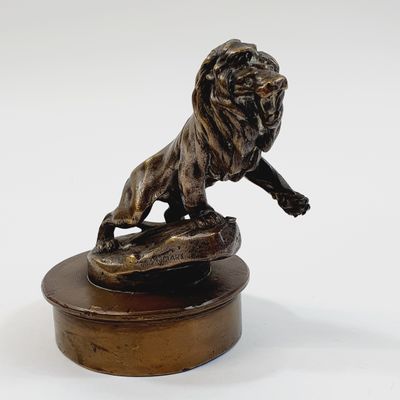 Maurice Roger MARX (1872-1956) : Mascotte automobile en bronze à patin - Photo 1