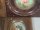 three plates that are sitting on a table