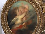 an image of a painting of a woman holding a baby