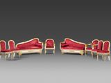 ensemble de quatre canapés et fauteuils de style Louis XVI