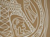 the cover of a book with a drawing of a woman in a boat