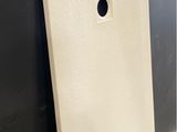 a picture of a white door with a hole in it