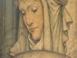 une image représentant un tableau d'une femme portant un voile sur la tête