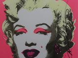 Reproduction pop art de Marilyn Monroe sur fond rose