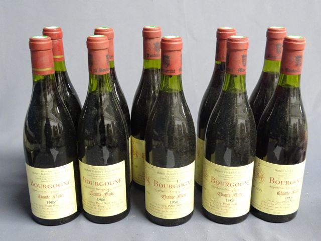 BOURGOGNE, Chanté Fluté, Hubert GAREY Père et Fils, 5 bouteilles ...