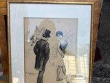 a picture of a picture of a man and a woman