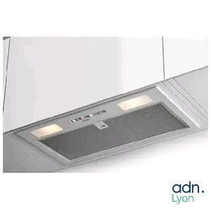 an image of a white kitchen hood with two lights on it