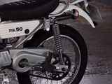a motorcycle that is parked in a garage