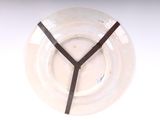 a white plate with a clock on it on a table