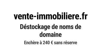 Nom de domaine vente-immobiliere.
