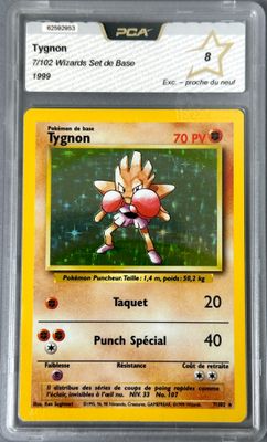 a close up of a pokemon card on a plastic card holder